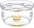 Teabloom Universal Tea Warmer, Large Size 6 in / 15 cm Diameter, Handcrafted Heat Proof Glass, Tealight Candle Included