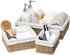 FairyHaus Natural Small Seagrass Storage Baskets with Liner, Hand-woven Nesting Wicker Baskets Set for Shelves (3 Pack)
