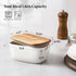 DOWAN 6.5" Large Butter Dish with Lid, Ceramic Butter Keeper Holds Up to 3 Sticks, White