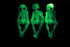 Ebros Glow in The Dark See Hear Speak No Evil Alien Shelf Sitters Set of 3 Extra Terrestrial Creatures