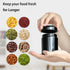 Black Glass Airtight Storage Container Jar 150ml with UV Protection for Spice and Coffee