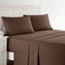 Clara Clark Premier 1800 Series Bed Sheet Set, 4pc, Queen, Chocolate Brown