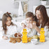 Hpmjz 2 Pcs Honey Bear Bottle Plastic Honey Squeeze Bottle Transparent Honeybear Squeeze Jars with Yellow Flip Lid Cute