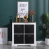 Collapsible Organization Basket, Fabric Foldable Box with Handles, 13x13 Cube Storage Bins Set of 4 for Shelves Bedroom
