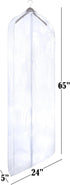 Handy Laundry Clear Vinyl Gown Bag, Set of 2 (24 X 65 Inches) for Coats, Suits, Dresses, Dust-Free