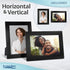 Icona Bay 5x7 Black Picture Frame - Sturdy Wood Composite Photo Frame, Table Top or Wall Mount, Exclusives Collection