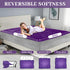 80'' 60'' 3 50oz Tisancy Love Purple Waterproof Bed Blanket, Queen Size x Double Side Leakproof Reversible Sherpa