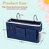 Bedside Storage Caddy, Hanging Storage Bag for Headboards, Bunk Beds, Dorm Rooms, Book Phone Magazine Holder (Navy Blue)