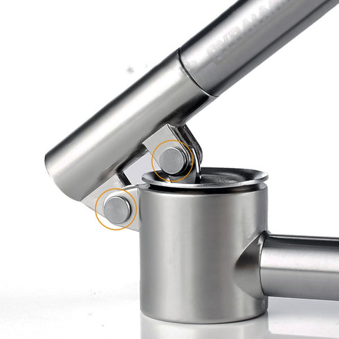 Makidar Stainless Steel Garlic Press Extended Handle Heavy Duty Garlic Mincer and Crusher Manual Kitchen Tool