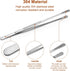 AHIER 4 Pcs Kitchen Fine Tweezer Tongs, 12” and 10” Stainless Steel Food Tweezers Set for Cooking