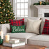 12x20 Inch, Christmas Throw Pillow Cover Forest Green Believe Christmas Decor, Outdoor Xmas Winter Holiday Lumbar