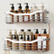 Orimade Shower Caddy Basket Shelf with 5 Hooks Adhesive Organizer Storage Rack