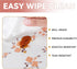 RAY STAR Shelf Liner, Non Adhesive Pink Orange Floral Printed Kitchen Cabinet Liner, Strong Grip Non Slip