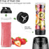 La Reveuse Smoothie Blender Personal Size 300 Watts with 2 Pieces 18 oz BPA-Free Travel Sports Bottles, Grey