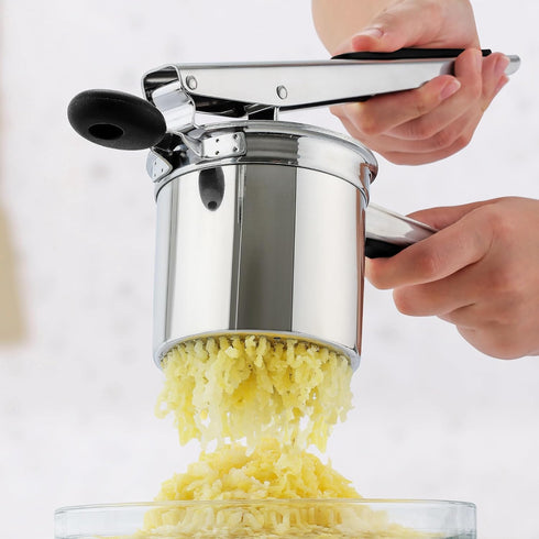 15oz Zulay Kitchen Large Potato Ricer, Heavy Duty Stainless Steel Potato Masher and Ricer for Mashed Potatoes, Mashed