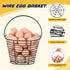 8 8" Tandefio Pcs Egg Basket for Storage Collecting Carrying and Transporting Chicken and Duck Eggs, Farm Grade Wire