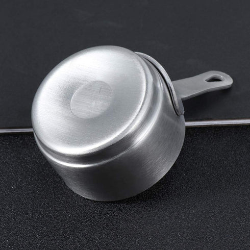 Hemoton Mini Saucepan, Small Heating Pot for Butter, Milk, Cheese Melting, Cookware with Handle, Size S 9.5x5.3x5cm