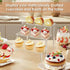 Acrylic Display Risers - Clear 3 Tiered Cupcake Stand for Food Desserts, Mini Shelf for Party, Toys, and Cosmetic