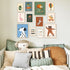 Aroutde 12Pcs Cartoon Animal Canvas Wall Decor Nursery Room Playful Animals Prints Modern Artwork for Kids Room