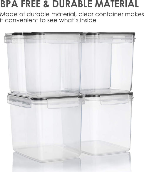 6 24 Vtopmart Airtight Food Storage Containers Pieces - Plastic BPA Free Kitchen Pantry Storage Containers