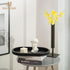 Counter Hanobe Decorative Trays for Coffee Table : Black Oval Centerpiece Tray Wood for Farmhouse Entry Table Decor