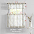 FMFUNCTEX Window Valance Curtains, Yellow Grey Tree Branch Print on Semi Sheer White, 50 x 15 Inches