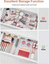 SMARTAKE 30-Piece Drawer Organizer with Non-Slip Silicone Pads for Makeup, Jewelry, Utensils (Clear)
