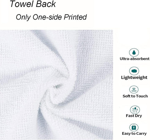Naanle Stylish Christmas Santa Claus Bath Towel, Large Hand Towels for Bathroom, Hotel, Gym, Spa