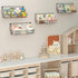 X-cosrack 4-Pack Wall Mounted Metal Kids Bookshelf, Floating Book Shelves for Kids Nursery Toddler Classroom, Hanging