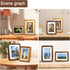 RRQKMBO 6x8 5x7,Rounded Natural Dark Walnut Solid Wood Picture Frames, Hand Make Crafted Original Wood Frame with Mat