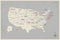 USA Wall Map Art Print, 24x36 Inch, Children's Room Decor, Gender Neutral Travel Nursery Decor, Capital Cities