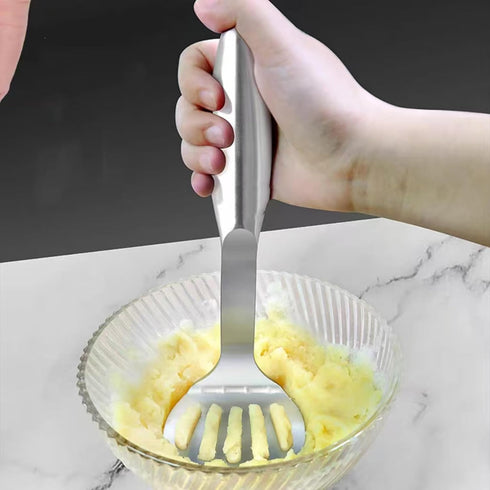 SWEIBIAI Potato Masher Stainless Steel Heavy Duty Metal Potato Ricer Food Masher Utensil Hand Masher Vegetables Fruits