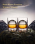 JBHO Hand Blown Crystal Double Old Fashioned Cocktail Glasses, Set of 2, Perfect Size for Oversized Ice Cubes