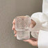 8 Pack 7 oz AVLA Vintage Drinking Glassware, Romantic Water Juice Glass Tumbler Cup, Clear Stackable Coffee Cocktail