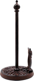 JETLAND Vintage Standing Paper Towels Holder, Cast Iron Owl Kitchen Paper Stand with Non-slip Base, Antique Brown