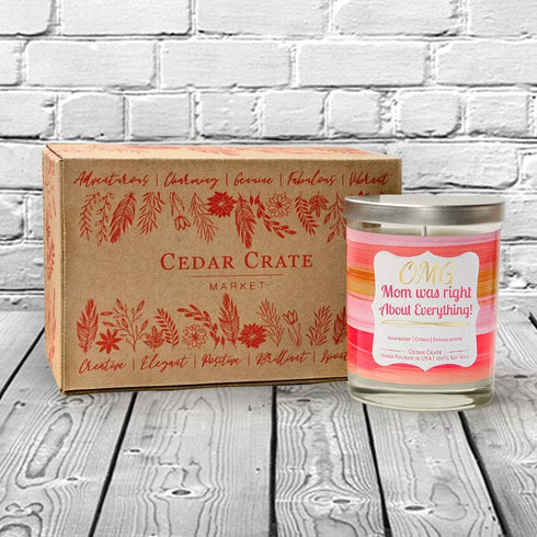 Funny Candle - OMG Mom was Right About Everything! - Best Mom Candles from Daughter, Son, Luxury Scented Gifts for