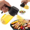 2 in 1 470ml Glass Oil Sprayer & Dispenser, Cooking Oil Spray Bottle for Kitchen, Salad, Baking, BBQ (Black)
