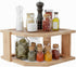 2-Tier Bamboo Corner Shelf for Kitchen or Bathroom Cabinet, Countertop, Cupboard Storage