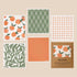 5 Pack Counter 8" 7" RECYCO Swedish Dishcloths for Kitchen | Peachy Leaves Washable Dish Rags | Cellulose Reusable