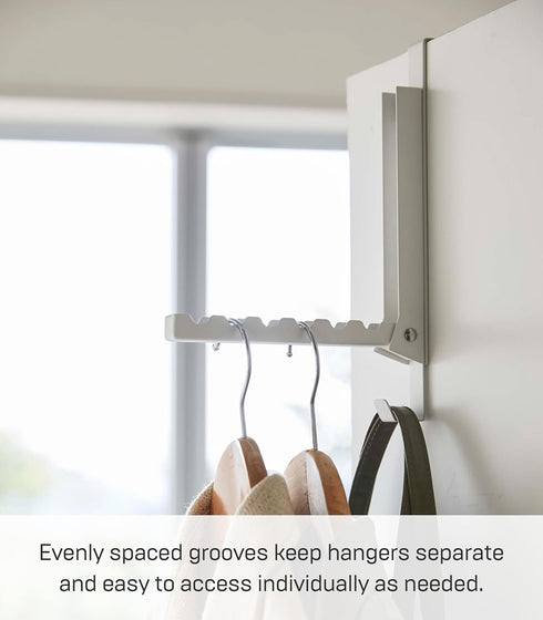 Smart Over The Door Coat Hook Organizer, 2-Hook Collapsible Rack for Entryway or Bedroom Closet - Steel