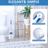 Tioncy 6 Pack Toilet Brush with Holder, Toilet Bowl Brush and Caddy Set for Bathroom Cleaning Supplies (Blue, White)