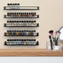 16 Inch Set 5 MyGift Wall Mounted Black Metal Nail Polish and Essential Oil Display Shelves, Kitchen Hanging Racks