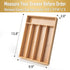 Silverware Organizer Bamboo Kitchen Drawer Organizer Utensil Organizer Silverware Holder Cutlery Organizer in drawer Flatware Organizer Tray (Natural 5 Slots) by Conflech