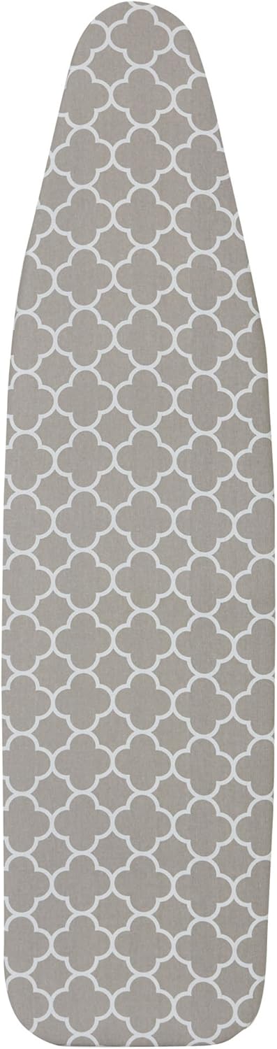 Household Essentials 80098 Ironing Board Cover | Gray Trellis | 100% Cotton