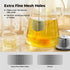 Reinmoson 2 Pack Tea Balls for Loose Tea, 304 Stainless Steel Infusers with Retractable Chain & 2 Drip Trays