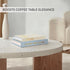 Set 2 Premium Linen Decorative Book Box of - Letter Gold Foil Embossed with Hidden Storage | Coffee Table, Bookshelf