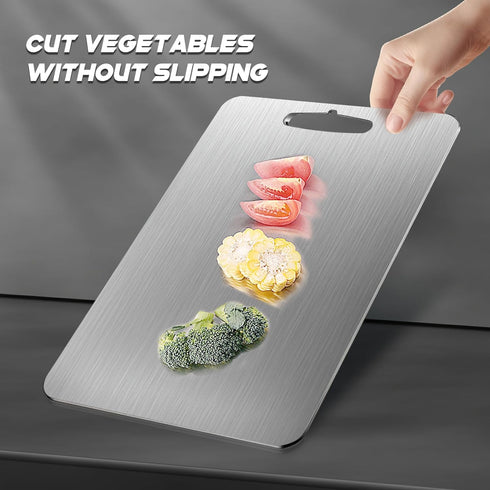 EBTULF 2025 Titanium Alloy Cutting Board Pure Titanium Cutting BoardDouble-Sided VersatilityThe New Model
