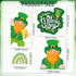 Whaline 12Pcs St. Patrick's Day Refrigerator Magnets Green Patrick Lucky Clover Rainbow Gnome Magnetic Stickers Irish Holiday Garage Magnet for Fridge Car Metal Door Mailbox Locker