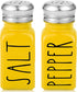 Yellow Salt and Pepper Shakers Set by Brighter Barns, Cute Glass Shakers, Yellow Kitchen Decor for Home Restaurants