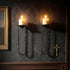 Candle Sconce(Set of 2)-Medieval Metal Wall Decorations-Gothic Retro Chain Wall Candle Sconces-Black
